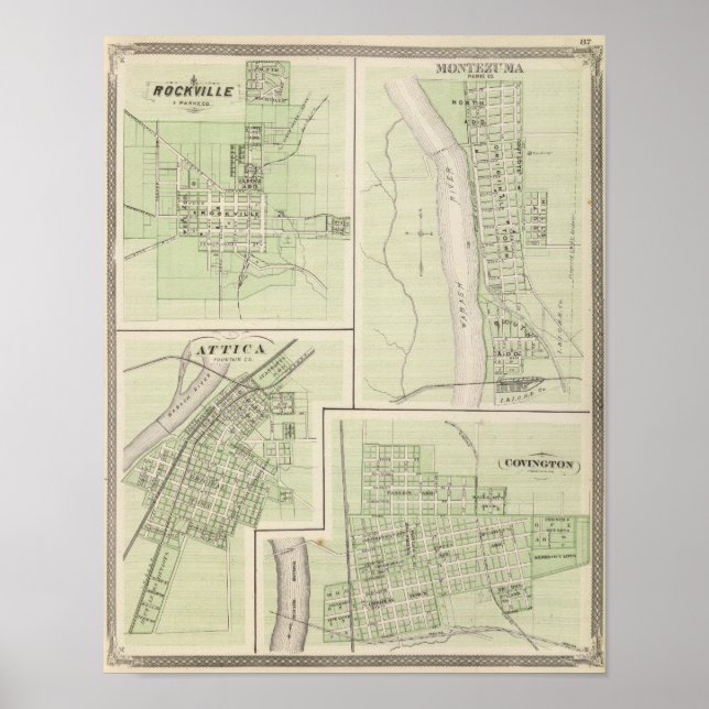 Rockville, Parke Co, Montezuma, Parke Co Poster (Framsidan)