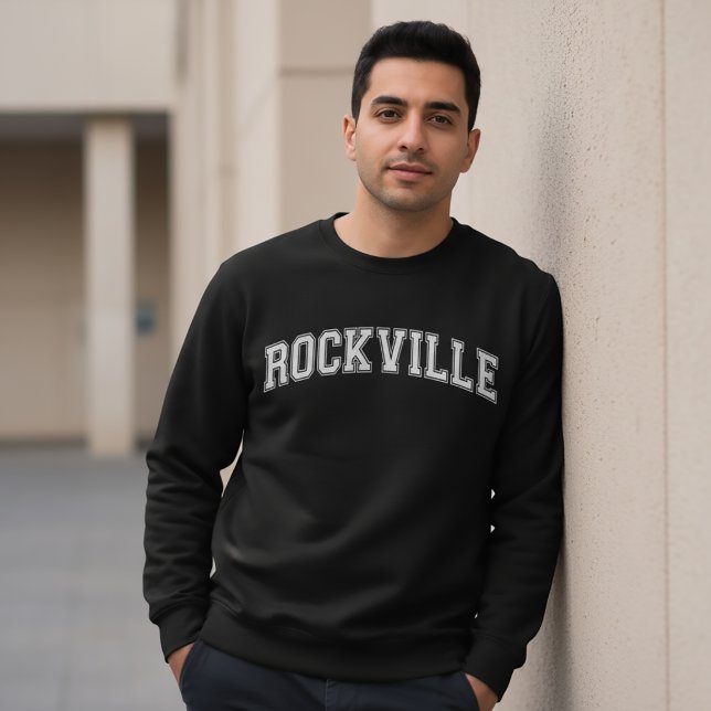 ROCKVILLE Universiteten-Stil Sweater America Colle Lång Ärmad Tröja (Skapare uppladdad)