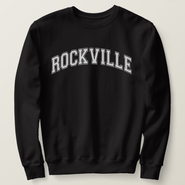 ROCKVILLE Universiteten-Stil Sweater America Colle Lång Ärmad Tröja (Design framsida)