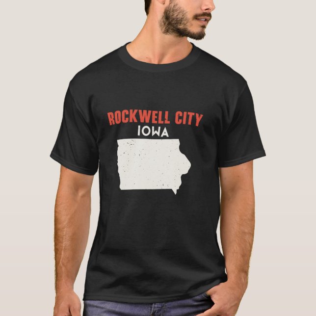 Rockwell City Iowa USA State America Travel Iowan T Shirt (Framsida)