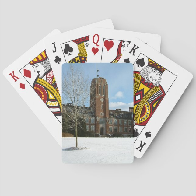 Rockwell in Winter at Grove City College Casinokort (Baksidan)