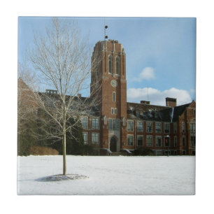 Rockwell in Winter at Grove City College Kakelplatta