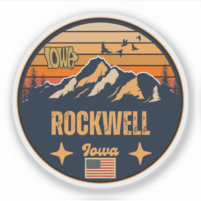 Rockwell Iowa Klistermärken (Framsida)