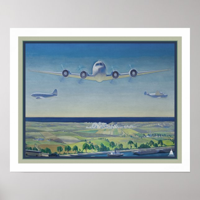 Rockwell Kent 1944 "America at Peace" Poster (Framsidan)