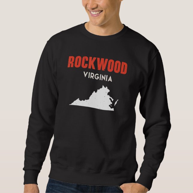Rockwood Virginia USA State America Travel Virgini Lång Ärmad Tröja (Framsida)