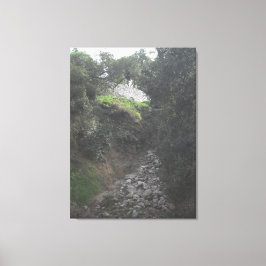 Rocky Backe vid nedre Arroyo Seco Nature Trail Canvastryck