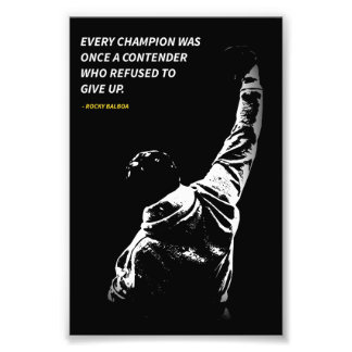 Rocky Balboa quotes Photo Enlargement Fototryck