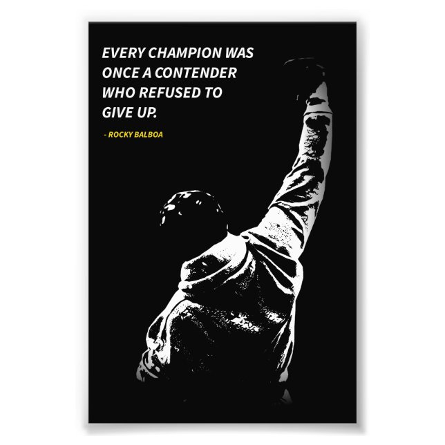 Rocky Balboa quotes Photo Enlargement Fototryck (Framsidan)