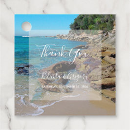 Rocky Beach Wedding Gift Gåvor Etiketter