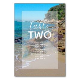 Rocky Beach Wedding Guest Namn Bordsnummer
