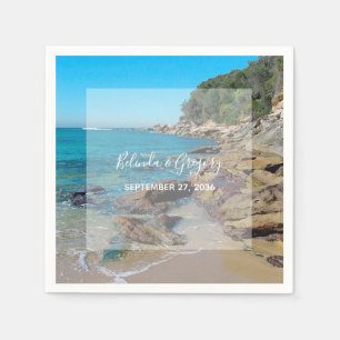 Rocky Beach Wedding Pappersservett