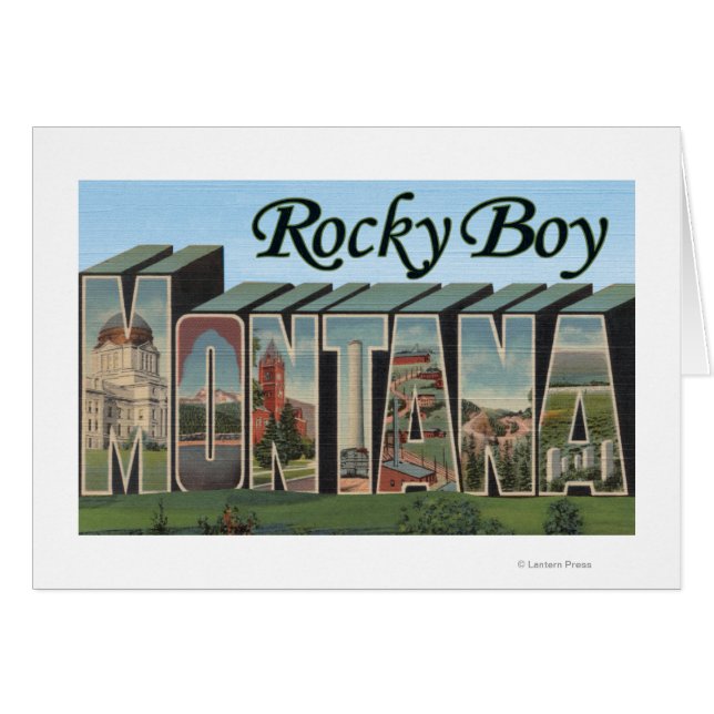 Rocky Boy Montana Hälsningskort (Framsidan Horizontal)