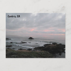 Rocky Cambria, Kalifornien, Kusten vid Sunset Vykort