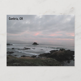 Rocky Cambria, Kalifornien, Kusten vid Sunset Vykort