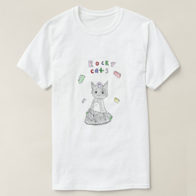 Rocky Cats T Shirt (Design framsida)