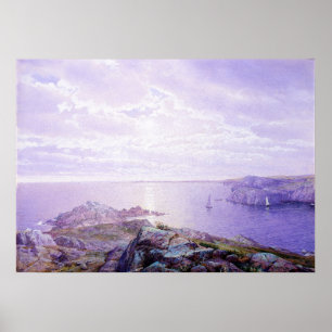 Rocky Cove av William Trost Richards Poster