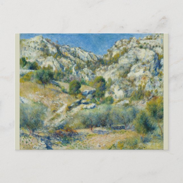 Rocky Crags at L'Estaque av Pierre-Auguste Renoir Vykort (Framsida)