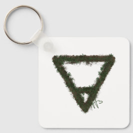 Rocky Earth Inslag Alchemy Symbol Metall Nyckelring