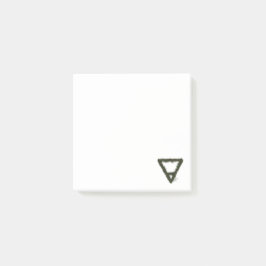 Rocky Earth Inslag Alchemy Symbol Post-it Block