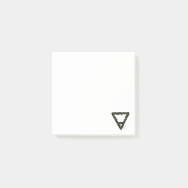 Rocky Earth Inslag Alchemy Symbol Post-it Block (Framsida)