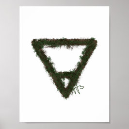 Rocky Earth Inslag Alchemy Symbol Poster