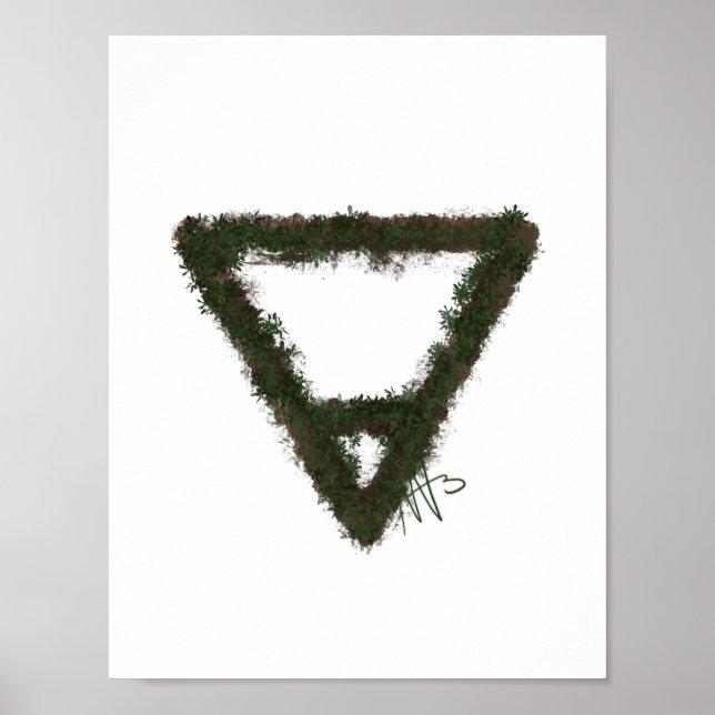 Rocky Earth Inslag Alchemy Symbol Poster (Framsidan)