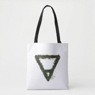 Rocky Earth Inslag Alchemy Symbol Tygkasse