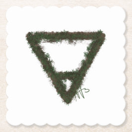 Rocky Earth Inslag Alchemy Symbol Underlägg Papper