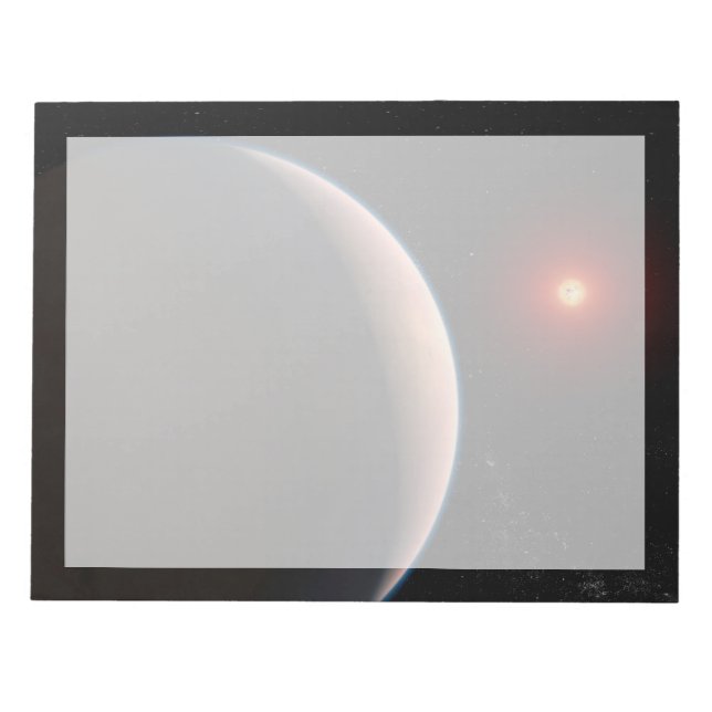 Rocky Exoplanet Gj 486 B Orbitande en röd dvärgstj Anteckningsblock (Framsida)