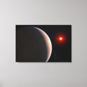 Rocky Exoplanet Gj 486 B Orbitande en röd dvärgstj Canvastryck