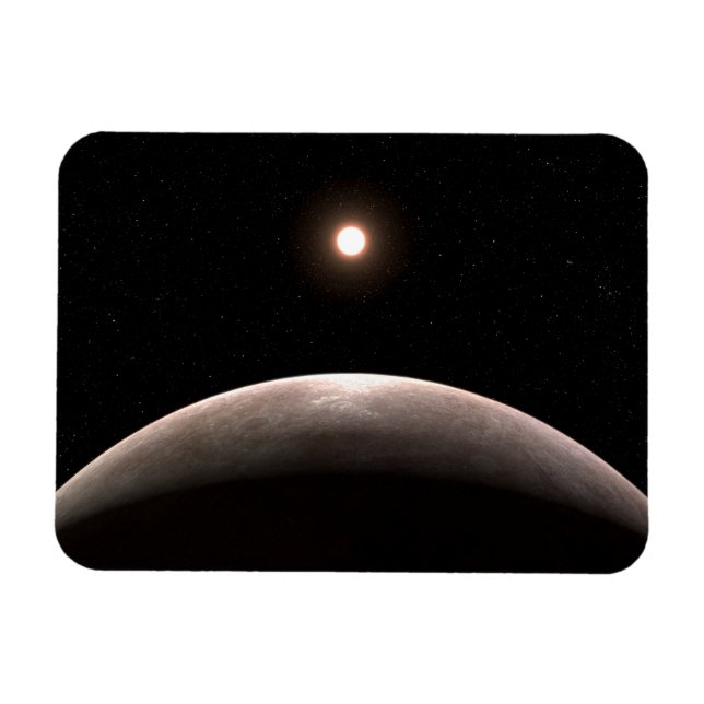 Rocky Exoplanet Lhs 475 B och dess värdstjärna. Magnet (Horisontell)
