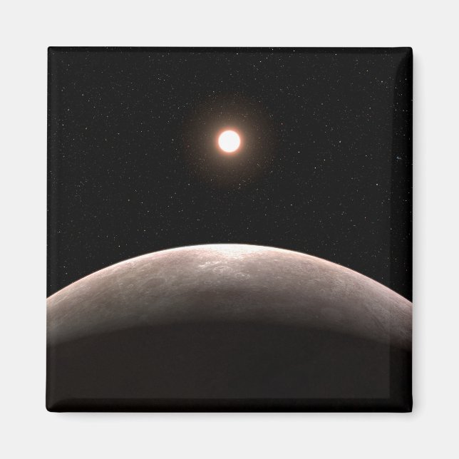 Rocky Exoplanet Lhs 475 B och dess värdstjärna. Magnet (Framsidan)