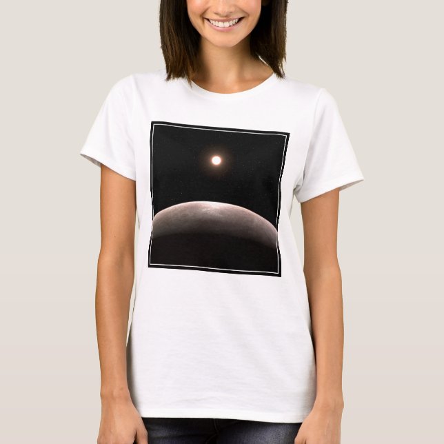 Rocky Exoplanet Lhs 475 B och dess värdstjärna. T Shirt (Framsida)