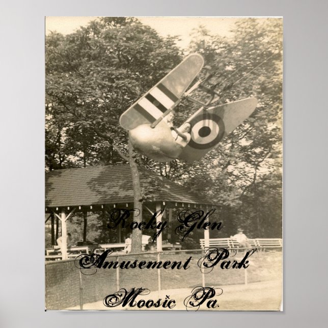Rocky Glen Amusement Park Moosic Pa. Poster (Framsidan)