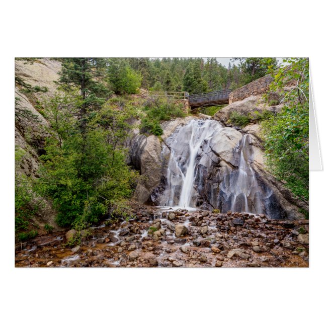 Rocky Helen Hunt Falls Greeting Card Hälsningskort (Framsidan Horizontal)