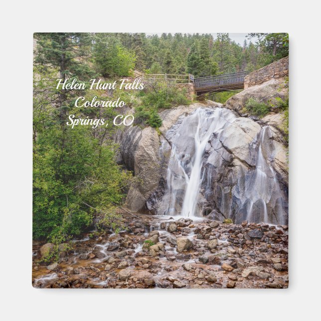 Rocky Helen Hunt Falls Square Magnet (Framsidan)