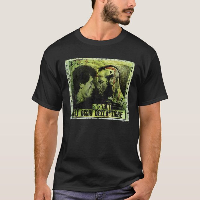 Rocky III Clubber Lang Öga i tigern T Shirt (Framsida)
