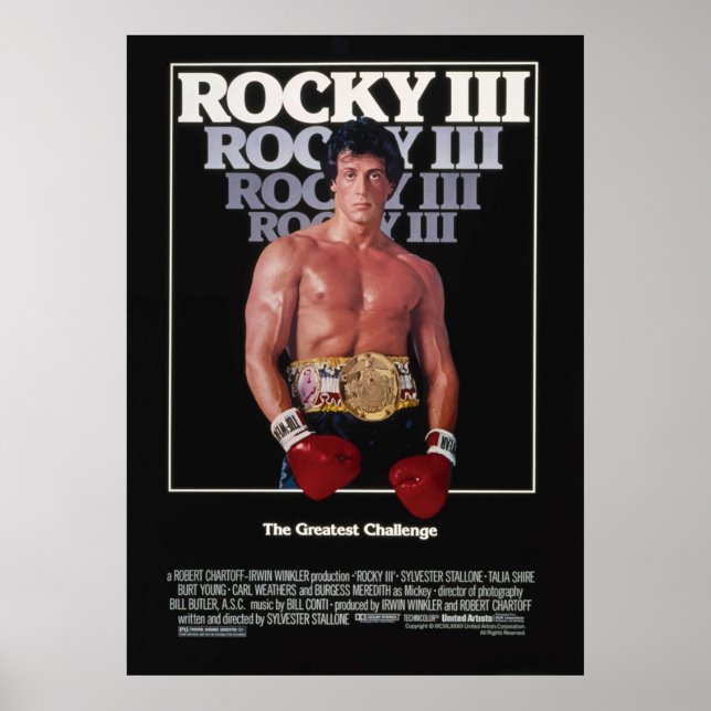 ROCKY III MOVIE POSTER (Framsidan)