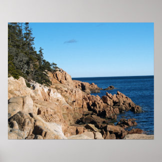 Rocky Kusten i Bass Harbour Poster