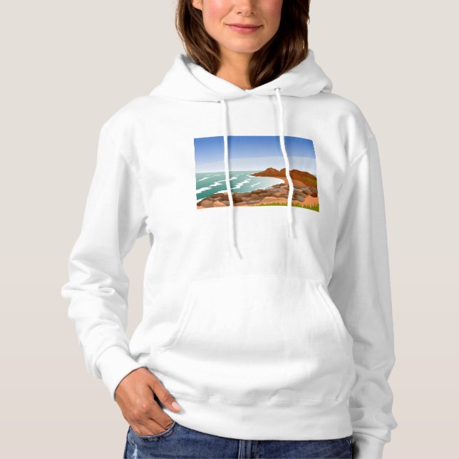 Rocky Kusten Womens Hoodie T Shirt (Framsida)