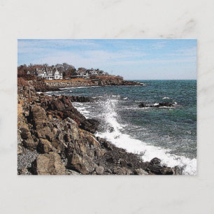 Rocky Kusten - York Harbour, Maine Postcard Vykort