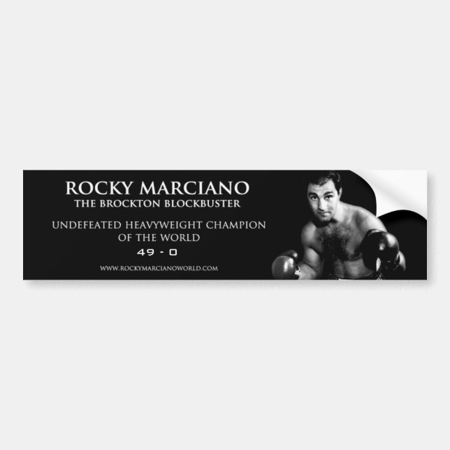 Rocky Marciano Bumper Sticker Bildekal (Framsidan)