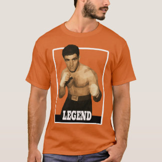 Rocky Marciano Low Poly Legend – Boxningsikon, Vin T Shirt