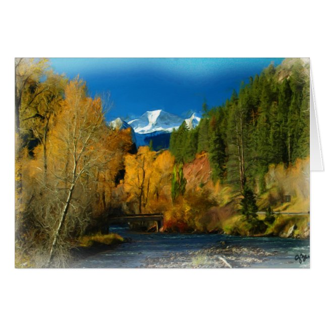 ROCKY MNT FALL CARD HÄLSNINGSKORT (Framsidan Horizontal)