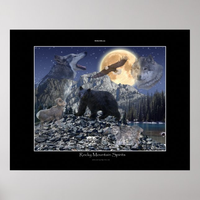 ROCKY MOUNTAIN ANIMAL SPIRITS Art Poster (Framsidan)