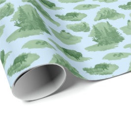 Rocky Mountain Animal Toile (Green on...) Presentpapper
