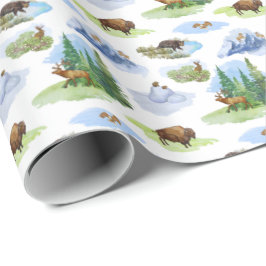 Rocky Mountain Animal Toile (Original) Presentpapper