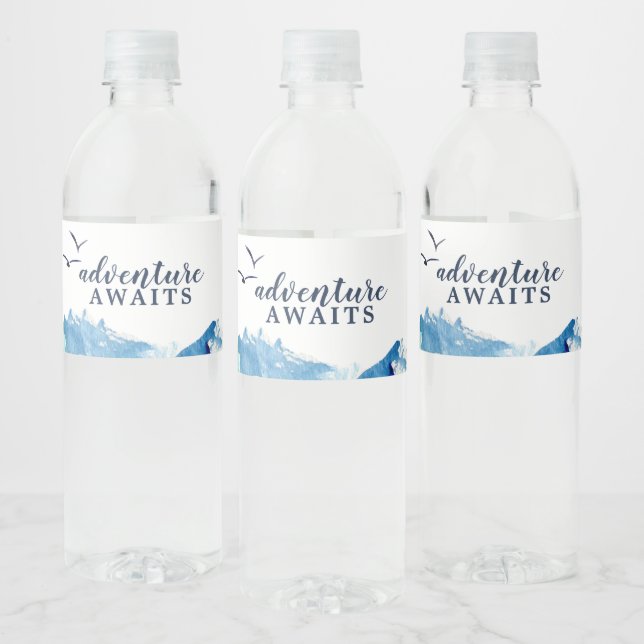 Rocky Mountain Äventyr Awaits Vattenflaskor Etikett (Flaskor)