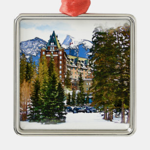 Rocky Mountain Castle - Banff Canada Julgransprydnad Metall