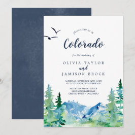 Rocky Mountain Colorado Destination Wedding Inbjudningar